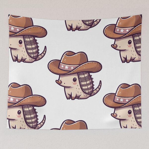 Item preview, Armadillo with Hat designed and sold by ArtfulWeave.