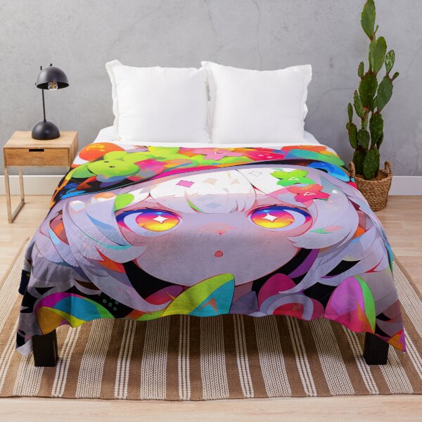 Item preview, Colorful Vibrant Neon Kawaii Anime Girl designed and sold by bubblegoth.