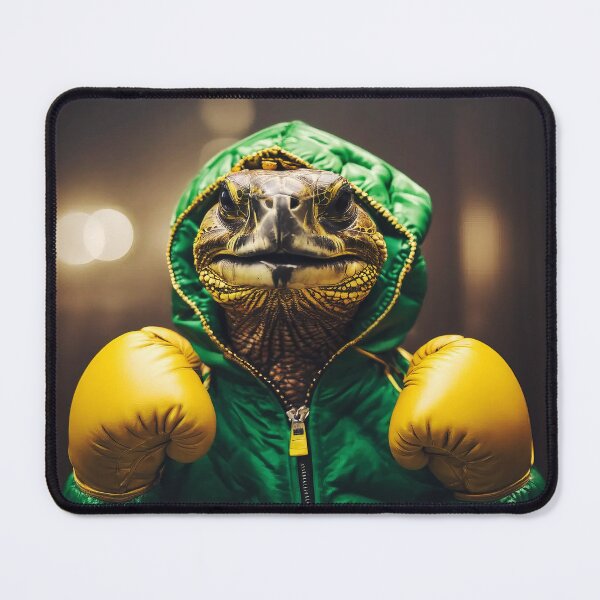 Item preview, Anthropomorphic turtle character with yellow boxing gloves, designed and sold by stevanovicigor.