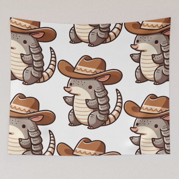 Item preview, Stylish Armadillo with Hat designed and sold by ArtfulWeave.