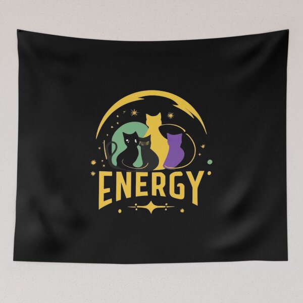 Item preview, Black cat energy designed and sold by BlueGoldArt.