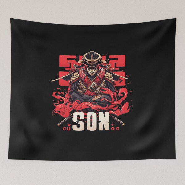 Item preview, Samurai Vortex: Fervent Warrior in Swirling Crimson designed and sold by ShogunStyle.