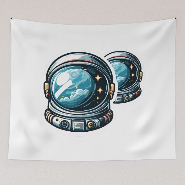 Item preview, Astronaut Helmet Sticker designed and sold by Astral-Artisan.