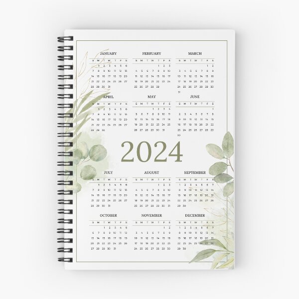 Item preview, Watercolor Floral Illustration 2024 Calendar designed and sold by Sneh Universe.