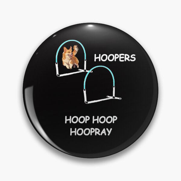 Item preview, Corgi Dog Hoopers - Hoopers, where all the fun happens  - white lettering designed and sold by LBKdesigns.