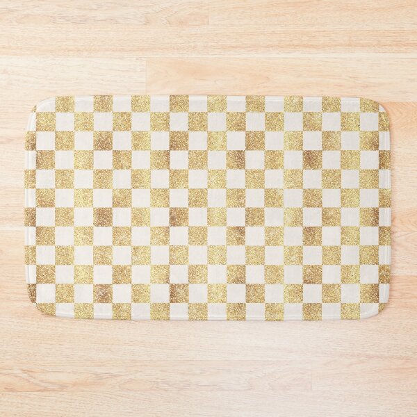 Item preview, Gold Glitter Checkered Squares Retro designed and sold by NdesignTrend.