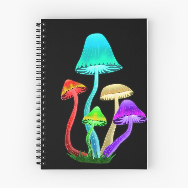 Item preview, five psychedelic mushrooms designed and sold by Julii-the-Fox.