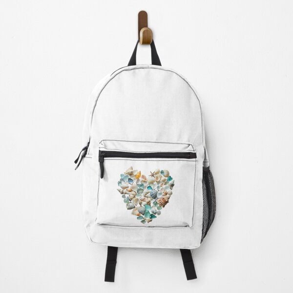 Item preview, A heart made out of assorted seashells and beach glass designed and sold by Ninoshik.