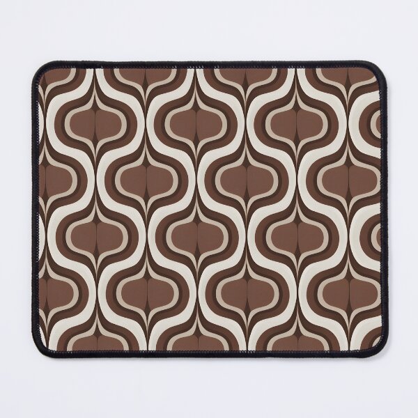 Item preview, Mid Century Modern Liquid Shape Pattern Chocolate Brown designed and sold by Prints and Lifestyle.