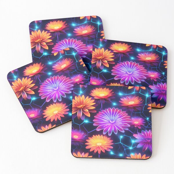 Item preview, Neon Floral Network Design designed and sold by GPrint001.