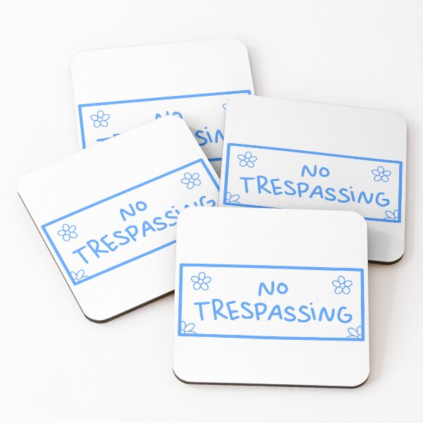 Item preview, No trespassing blue sign designed and sold by jellyfish-dream.