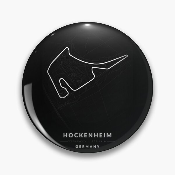 Artikelvorschau, Hockenheim-Rennstrecke in Deutschland in Schwarz und Weiß entworfen und verkauft von Jerhus.