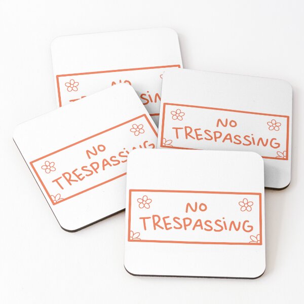 Item preview, No trespassing orange sign designed and sold by jellyfish-dream.