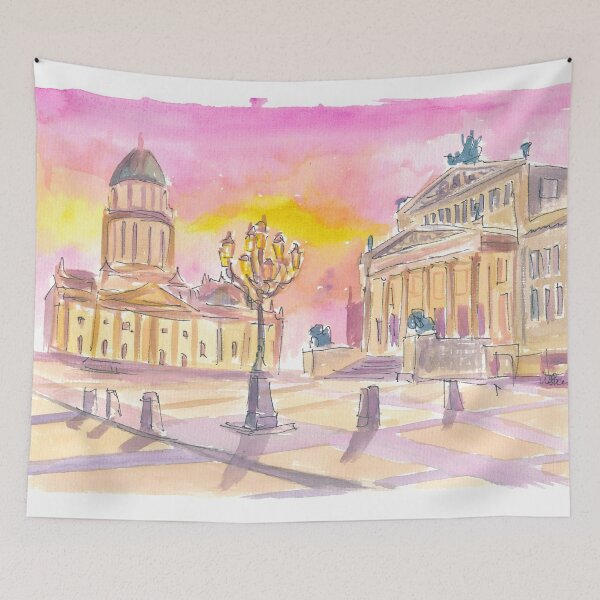 Item preview, Berlin Gendarmenmarkt with a Lonely Sunrise Hour designed and sold by artshop77.