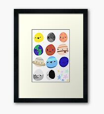 Space Stickers Framed Print