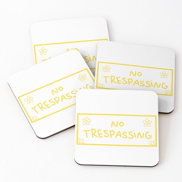 Item preview, No trespassing yellow sign designed and sold by jellyfish-dream.