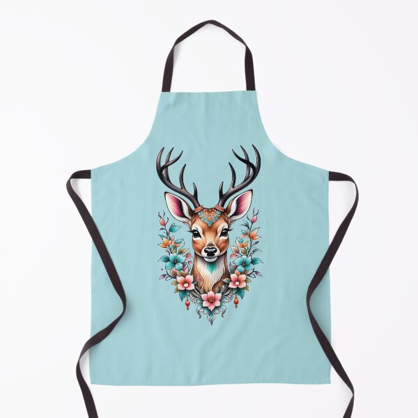 Item preview, A cute deer with beautiful flowers in Chinese style designed and sold by DADA635.