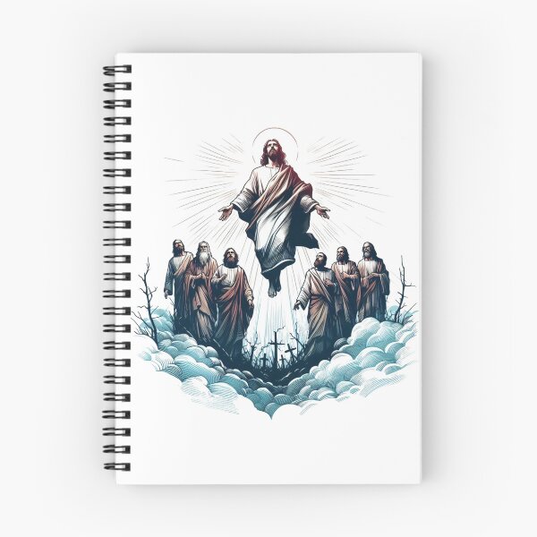 Item preview,  The transformative moment of Jesus' resurrection and ascension, leaving a lasting impact on his disciples.:  Watercolor designed and sold by PaintMeWorld.