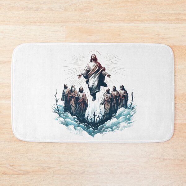 Item preview, The transformative moment of Jesus' resurrection and ascension, leaving a lasting impact on his disciples.: Watercolor designed and sold by PaintMeWorld.