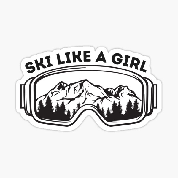 Ski Like A Girl Sticker Holographic Glitter (5” or 3)