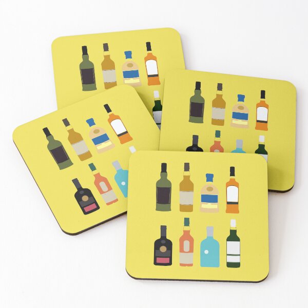 Artikelvorschau, Ikonische Islay-Whiskyflaschen im flachen Design entworfen und verkauft von DbDGoods.