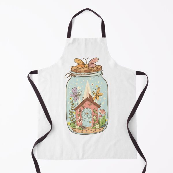 Item preview, Mason jar with kawaii fairy house inside designed and sold by LoveDaisyShop.