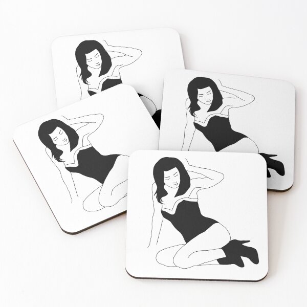 Item preview, Sexy dressed woman! A linear drawing by the artist VanessaKeen designed and sold by VanessaKeen.