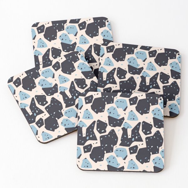 Item preview, Terrazzo - Blue and Black Marble -  Abstract Pattern designed and sold by PatternInArt.