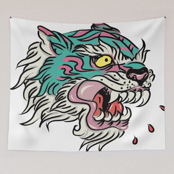 Item preview, Blue Tiger Head designed and sold by Tommys-pizza.