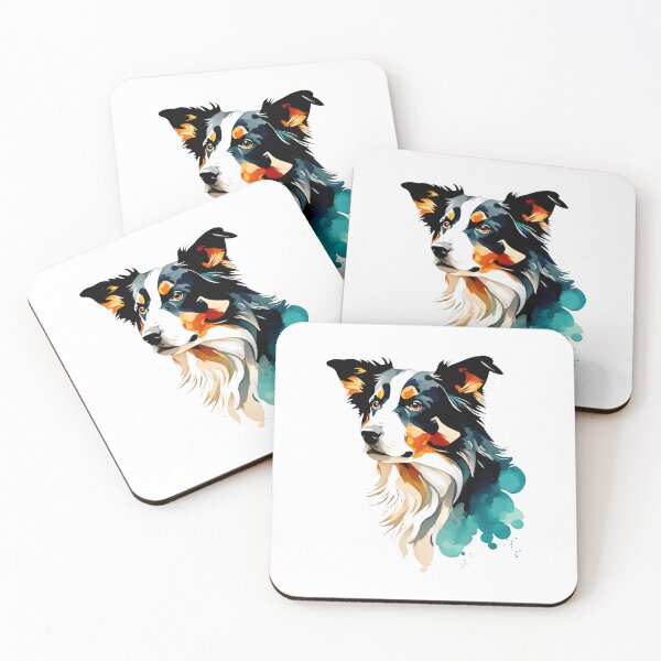 Item preview, Innocent Cute Border collie dog breed pet animal watercolor  designed and sold by Animalpetslover.