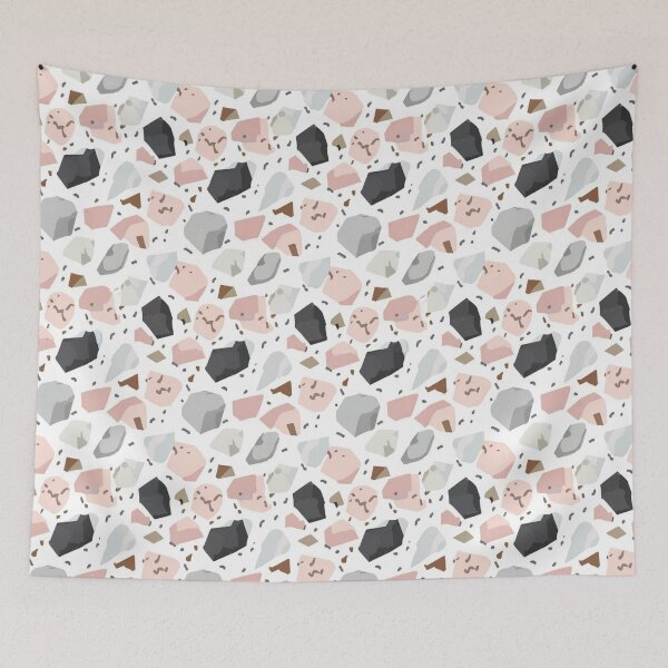 Item preview, Terrazzo - Blue Pink and Black Marble -  Abstract Pattern designed and sold by PatternInArt.
