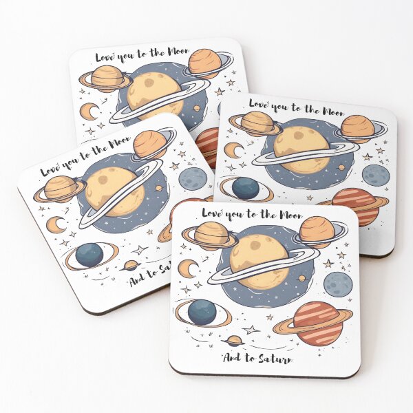 Item preview, Love you to the moon and to the Saturn || love you to moon and Saturn  designed and sold by Cosmicworld07.