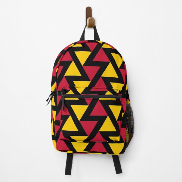 Item preview, Black Yellow Red Belgium Tricolor Triangle Zigzag Geometric Art Nouveau European Pattern designed and sold by PenguinForests.