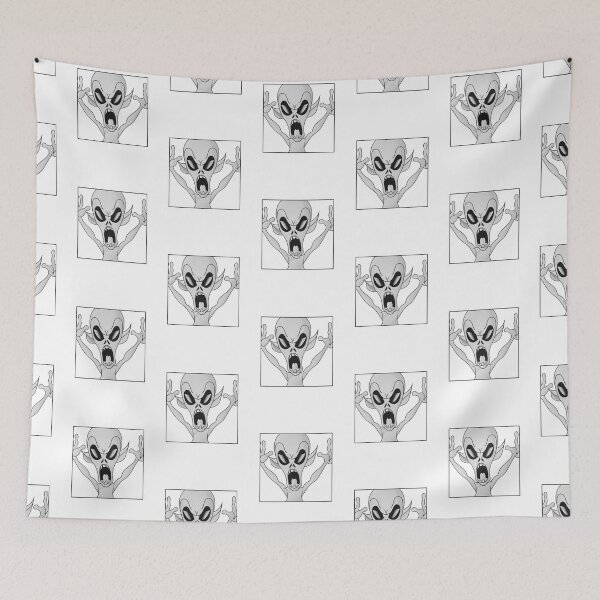 Item preview,  Angry Alien - black and white alien, ET encounter designed and sold by abeautifulife.