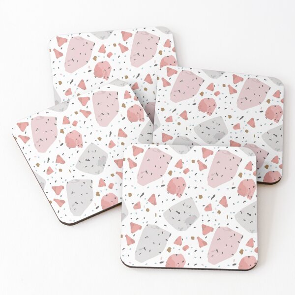 Item preview, Terrazzo - Red Grey and Pink Marble Stone -  Abstract Pattern designed and sold by PatternInArt.