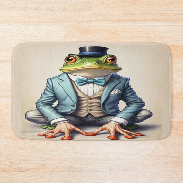 Item preview, fancy frog with blue tuxedo and black hat  designed and sold by dimaxstore.