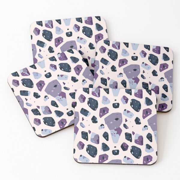Item preview, Terrazzo - Purple Blue and Black Marble ;  Abstract Pattern designed and sold by PatternInArt.