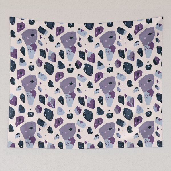 Item preview, Terrazzo - Purple Blue and Black Marble ;  Abstract Pattern designed and sold by PatternInArt.