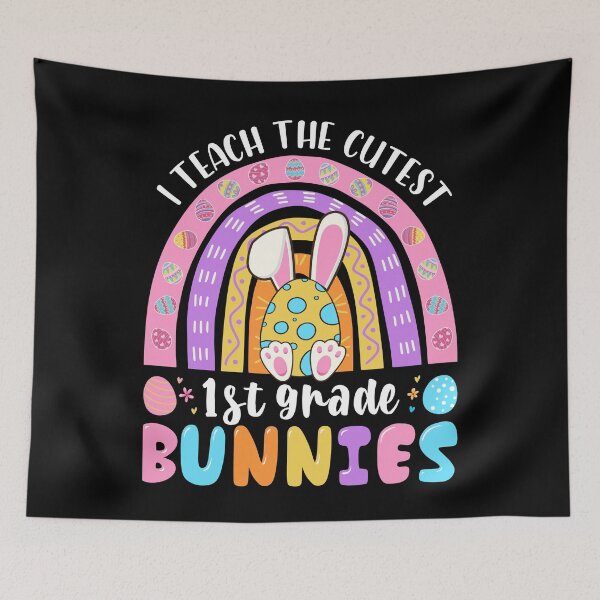 Item preview, I Teach The Cutest 1st Grade Cute Bunnies Easter Day Teacher designed and sold by MobyStickers.