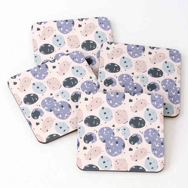 Item preview, Terrazzo - Pink Purple and Black Marble Stone -  Abstract shape Pattern designed and sold by PatternInArt.