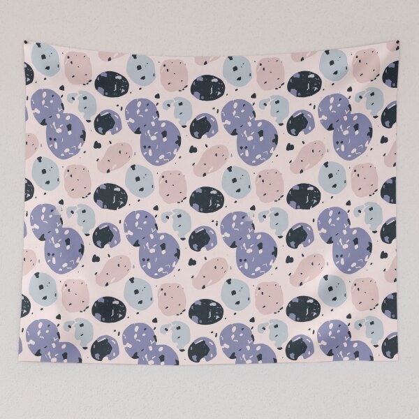 Item preview, Terrazzo - Pink Purple and Black Marble Stone -  Abstract shape Pattern designed and sold by PatternInArt.