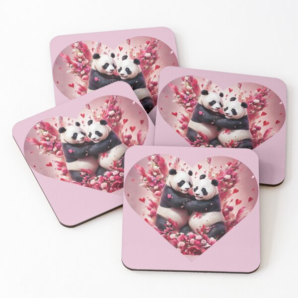 Item preview, Couple Pandas Heart In Love designed and sold by BotunPeony.