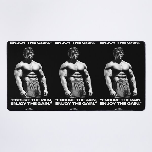 Item preview, Stoic Quote "Endure the pain, enjoy the gain." Arnold. schwarzenegger Fan art designed and sold by HuzaifaNaveedh.