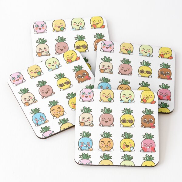 Item preview, kawaii pineapple pattern designed and sold by DunuStore.