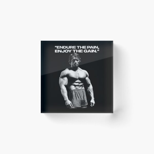 Item preview, Stoic Quote "Endure the pain, enjoy the gain." Arnold. schwarzenegger Fan art designed and sold by HuzaifaNaveedh.