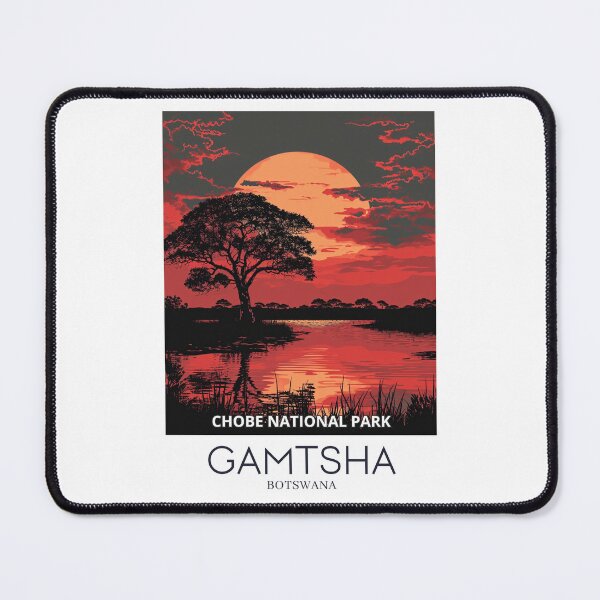 Item preview, A Pop Art Travel Print of Chobe National Park in Gamtsha - Botswana designed and sold by StudioRedKoala.