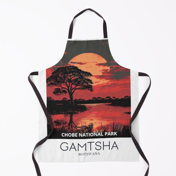 Item preview, A Pop Art Travel Print of Chobe National Park in Gamtsha - Botswana designed and sold by StudioRedKoala.