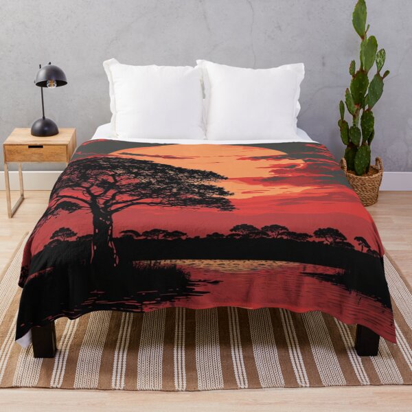 Item preview, A Pop Art Travel Print of Chobe National Park in Gamtsha - Botswana designed and sold by StudioRedKoala.