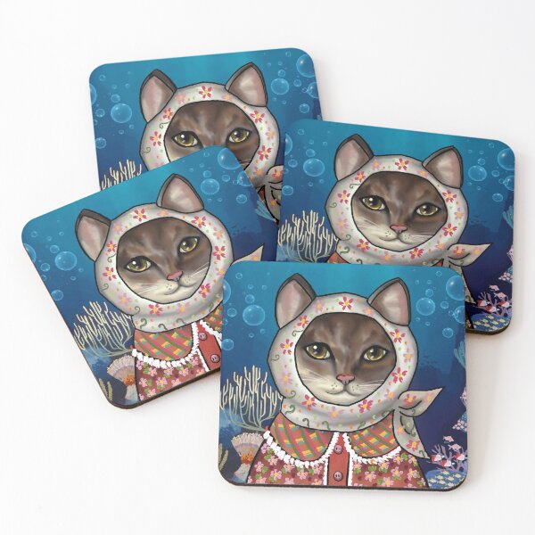 Item preview, Cat under water designed and sold by catcurio.