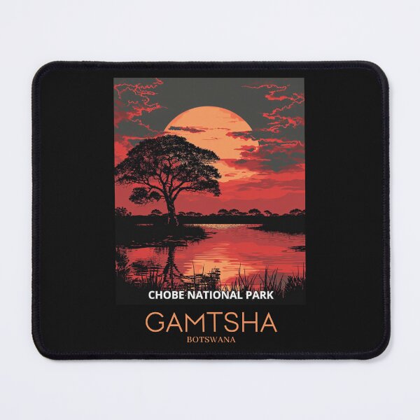 Item preview, A Pop Art Travel Print of Chobe National Park in Gamtsha - Botswana designed and sold by StudioRedKoala.